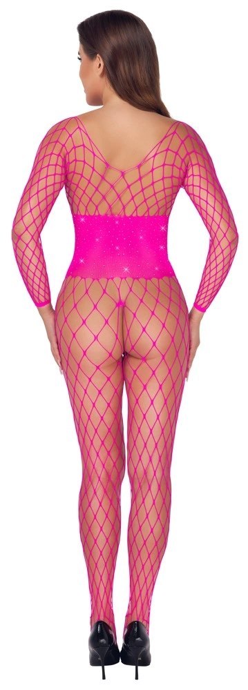 Cottelli Collection Fantasy Gorsetowe Bodystocking Rożowe, bezszwowe