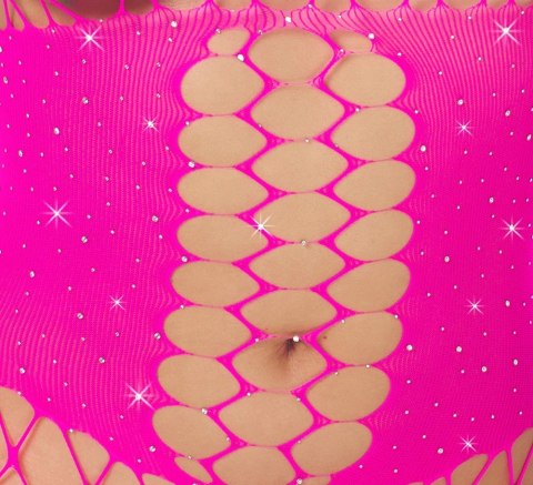 Cottelli Collection Fantasy Gorsetowe Bodystocking Rożowe, bezszwowe