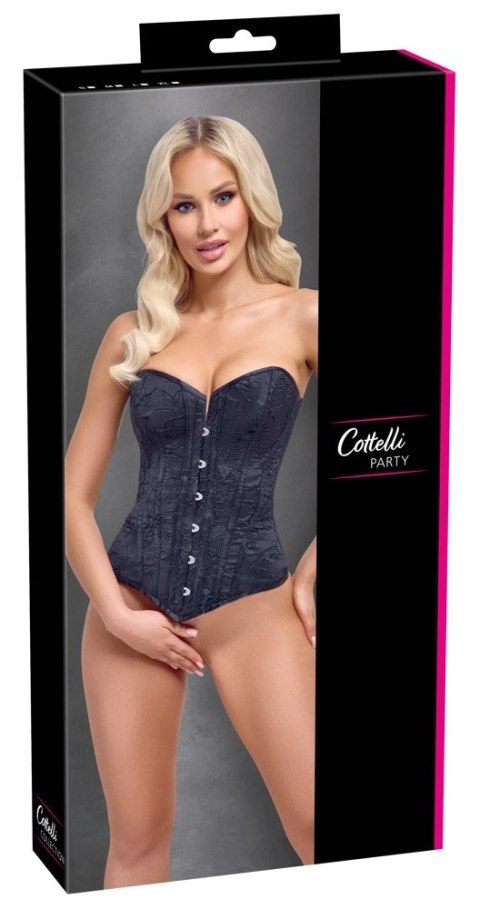 Cottelli PARTY Gorset Sznurowany Bez Ramiączek Czarny XL