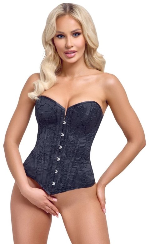 Cottelli PARTY Gorset Sznurowany Bez Ramiączek Czarny XL