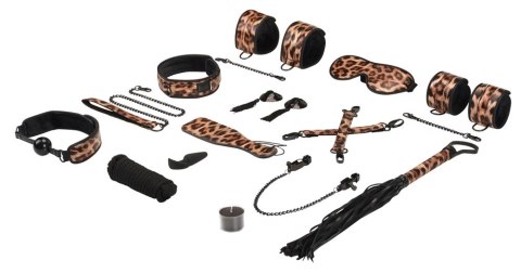 Liebe Seele Leopard Print Zestaw Bondage 13-elementowy, wzor lamparta
