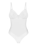 Obsessive Alissium Body białe XS/S z koronką i regulacją