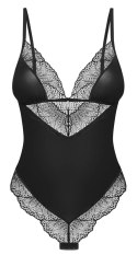 Obsessive Lobellis Body M/L Czarna Koronka Regulowane Ramiączka