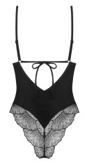 Obsessive Lobellis Body M/L Czarna Koronka Regulowane Ramiączka