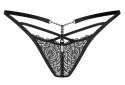 Obsessive Iliosa Stringi Koronkowe Czarne 2XL/3XL Eleganckie