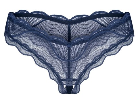 Obsessive Nightly Blue figi koronkowe niebieskie XL/2XL komfort