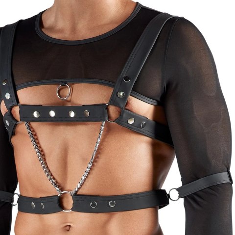 Svenjoyment Bondage Zestaw Powernet XL - Top, Uprząż, Jockstrap, 4 Mankiety