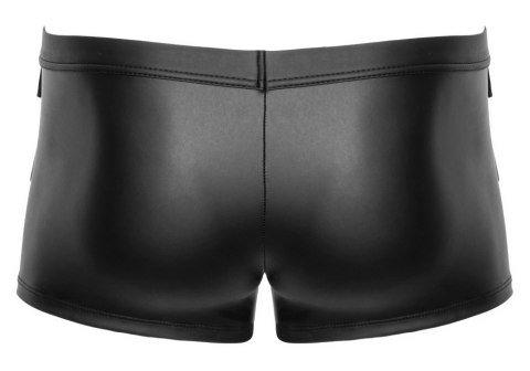 NEK Bokserki męskie matowe czarne M z kieszeniami i zatrzaskami