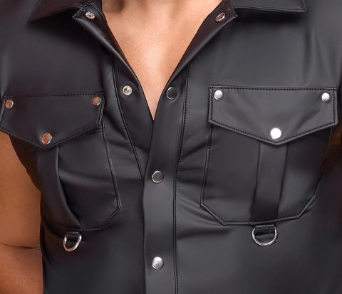 NEK Koszulka Męska Bez Rękawow Czarna Matowa S Zatrzaski D-Ringi