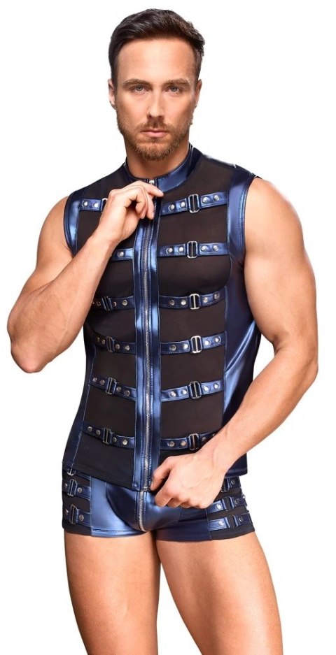 NEK Koszulka bez rękawow 3XL niebieska z siateczkowymi wstawkami