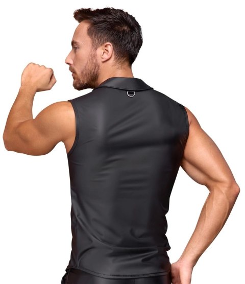 NEK Koszulka męska czarna matowa M z kieszeniami i zatrzaskami