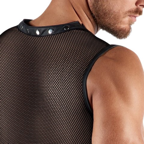 Svenjoyment BONDAGE siateczkowy bezrękawnik z uprzężą czarny S