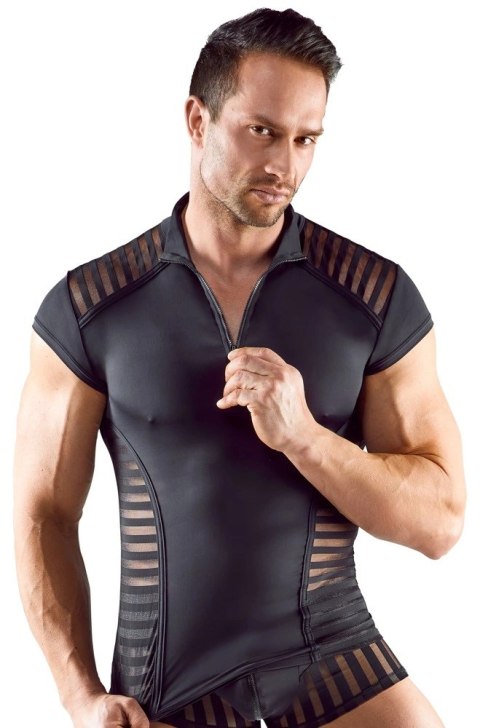 Svenjoyment Koszulka Męska Czarna 3XL z Kołnierzykiem i Zamkiem