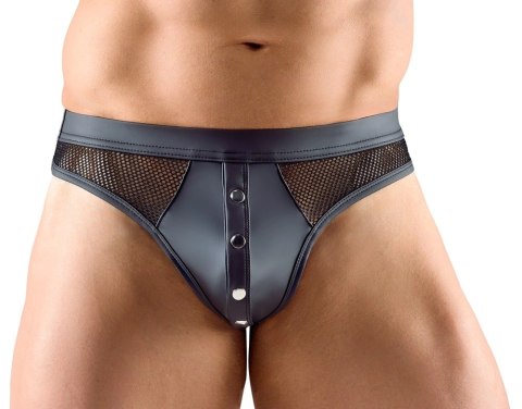 Svenjoyment Stringi Męskie 3XL Czarny Siatka Zatrzask Anatomiczne