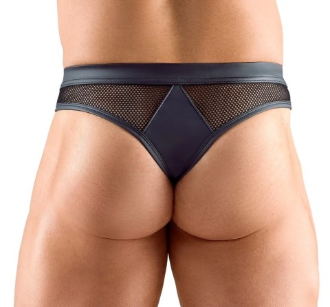 Svenjoyment Stringi Męskie 3XL Czarny Siatka Zatrzask Anatomiczne
