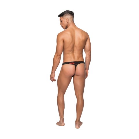 Male Power Micro Tanga z czerwonym pierścieniem S/M czarne