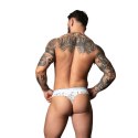 Male Power Soo Cumfy Thong L/XL biały marmurkowy - komfortowy model