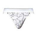 Male Power Soo Cumfy Thong L/XL biały marmurkowy - komfortowy model