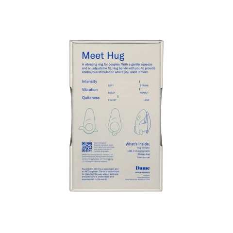 Dame Hug pierścień intymny wodoodporny 5 prędkości USB-C