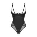 Obsessive Stelisa Body z odkrytymi plecami i otwartym krokiem L/XL czarne
