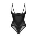 Obsessive Stelisa Body z odkrytymi plecami i otwartym krokiem L/XL czarne