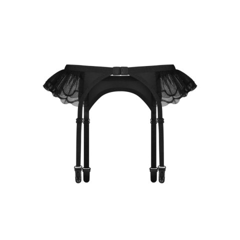 Obsessive Stelisa czarny pas do pończoch tiulowy 2XL/3XL