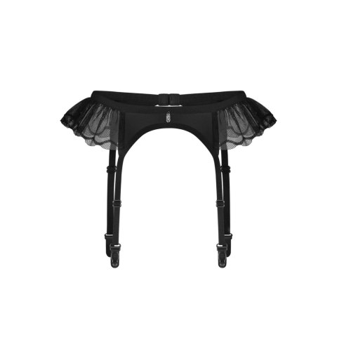 Obsessive Stelisa pas do pończoch czarny L/XL tiul elastyczny