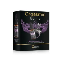 Orgie Orgasmic Bunny - pierścień wibrujący 10 trybow + żel stymulujący 15 ml
