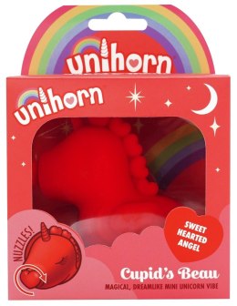 Unihorn Cupids Beau - wibrator silikonowy z ruchomym językiem serce 9 cm