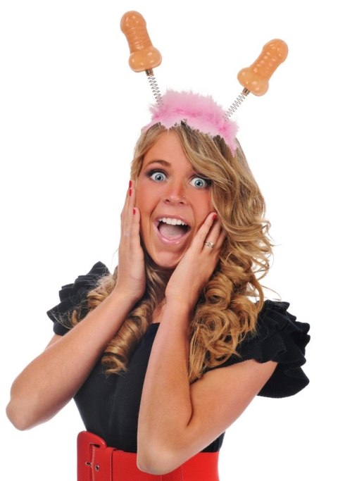 You2Toys Opaska Karnawałowa Rożowa z Figlarnymi Elementami 25 cm