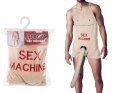Apron Fartuch z napisem Sex Machine, pluszowy element XL, uniwersalny