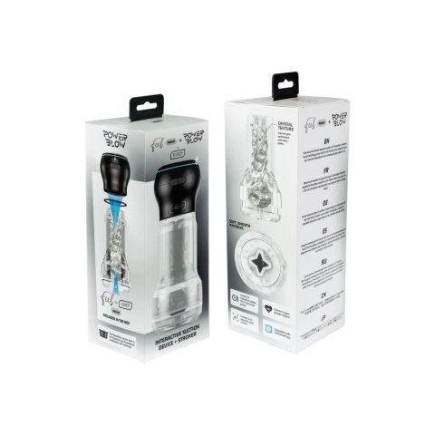 Kiiroo Feel Pocket Crystal & PowerBlow - zestaw przezroczysty, duży rozmiar