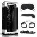 Lovetoy Deluxe Bondage 4-elementowy zestaw akcesoriow BDSM czarny