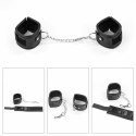 Lovetoy Deluxe Bondage Set 3-elementowy - kajdanki, knebel, pejcz