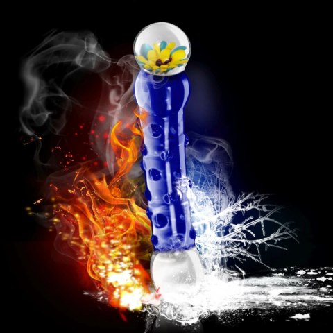 Lovetoy Glass Deluxe Model Blue 19 cm - szklana forma intymna