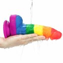 Lovetoy Prider Rainbow silikonowy model anatomiczny z przyssawką 20,5 cm