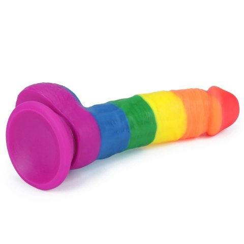 Lovetoy Prider Rainbow silikonowy model anatomiczny z przyssawką 20,5 cm