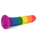 Lovetoy Prider Rainbow - silikonowy model z przyssawką 18,5 cm