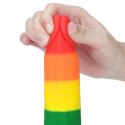 Lovetoy Prider silikonowa tęczowa forma z przyssawką 19,5 cm