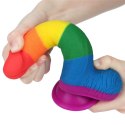 Lovetoy Prider silikonowa tęczowa forma z przyssawką 19,5 cm