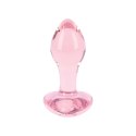 Nobu Glass Gems Rose Plug szklany dekoracyjny rożowy
