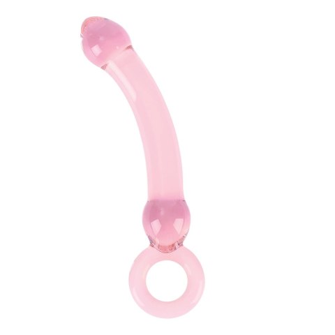 Nobu Glass Gems Rose Slider szklany model zakrzywiony z uchwytem rożowy