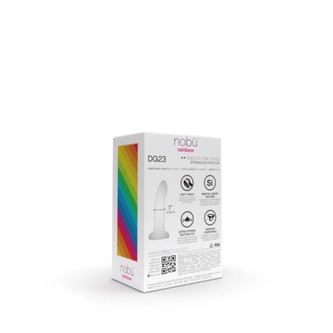 Nobu Rainbow DG23 - silikonowy model z przyssawką, kolorowy, średni