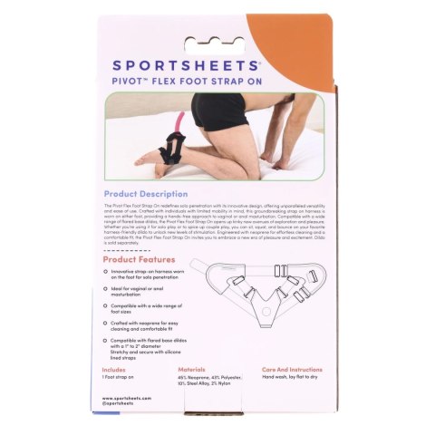 Sportsheets Pivot Flex Foot - Pas na Stopę Czarny, Regulowany, Neopren