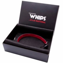 WHIPS Exclusive Skorzana Obroża Czarna - Regulowana, Naturalna Skora