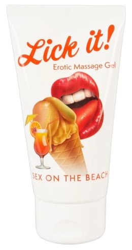 Lick It Żel do masażu wodny 50 ml, smak Sex on the Beach, wegański