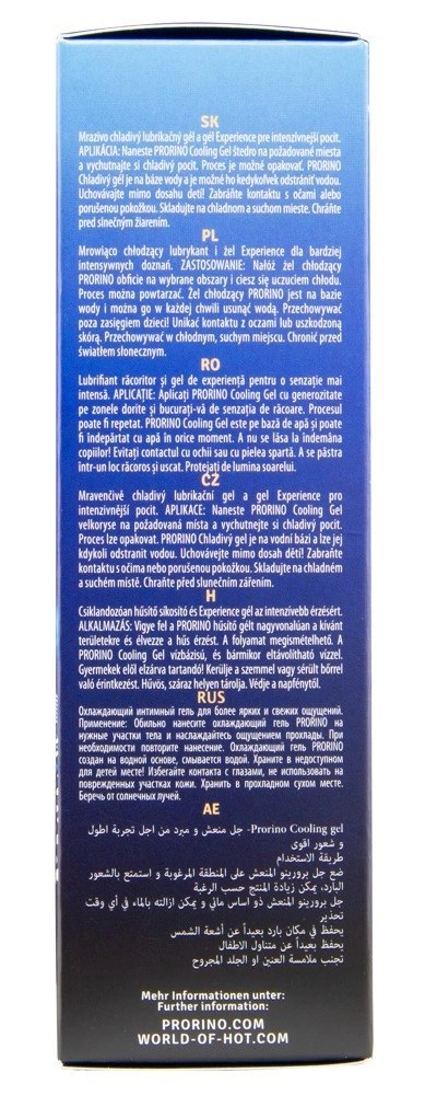 PRORINO Cooling Gel Strong 100 ml - Żel chłodzący na bazie wody