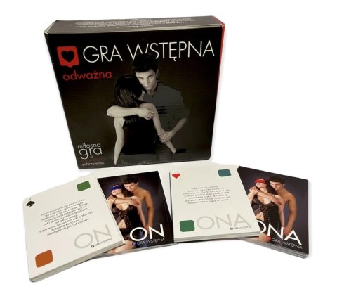 RAZEM Akademia Miłości Gra dla Par + Olejek Masażowy 54 Karty 17x17cm