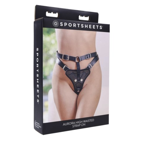 Sportsheets Aurora High Waisted Uprząż Regulowana Czarna