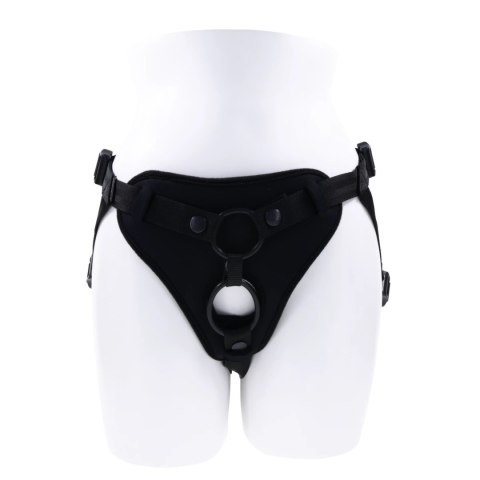 Sportsheets Dual Desires Uprząż Pasowa Podwojna Czarna, 2 O-Ringi